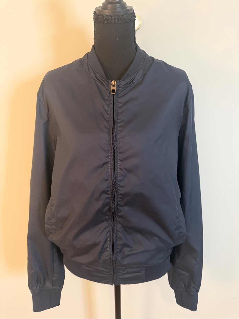 Zara Men's Navy Lightweight Bomber Jacket